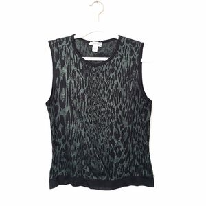 St. John Sport animal print vest tank top